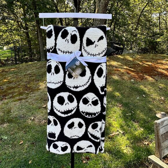 Disney Jack Skellington Plush Throw Blanket 50"x70" Plush 30th Anniversary NWT - Picture 1 of 15